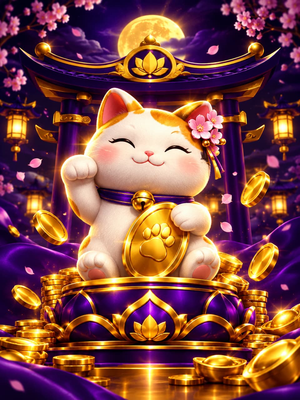 ภาพเกม Lucky Meow Meow 2 ที่ออกแบบใหม่สำหรับ m358 - เอ็ม358